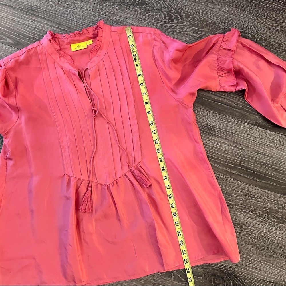 Roller Rabbit Ishorya Coral Silk Blouse - Picture 8 of 9